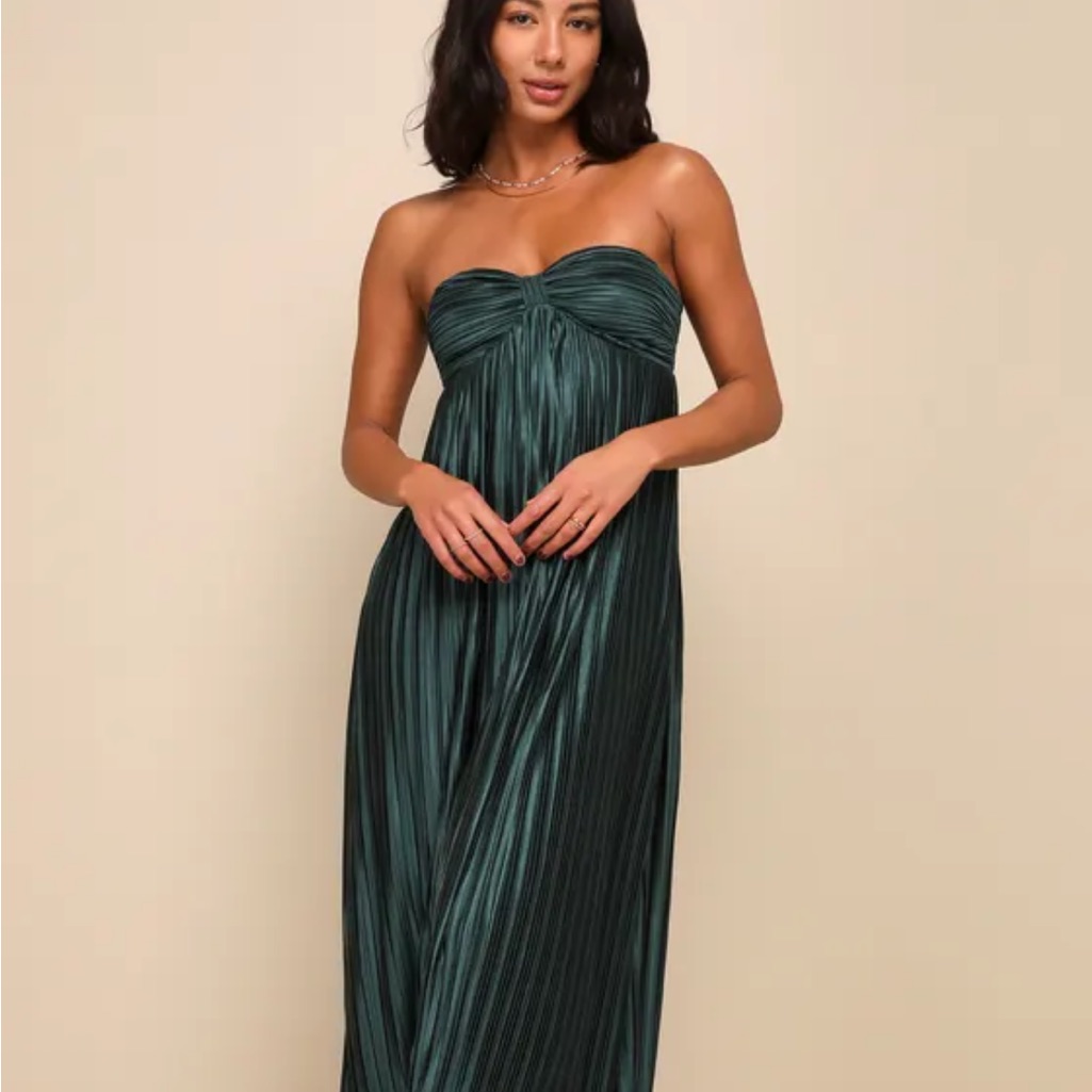 Lulus Green Strapless Dress